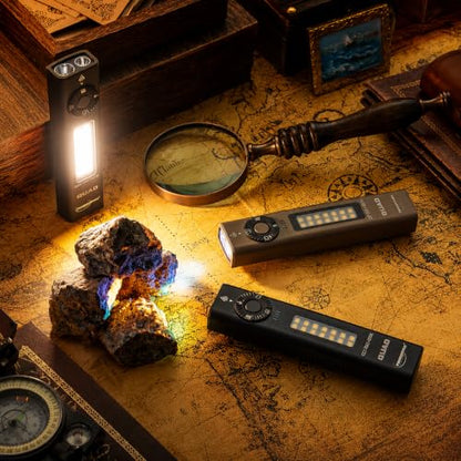 PowerTac Quad 2000 Lumen Flashlight, 4-in-1 Flat Design | USB-C Rechargeable, Multi-Light EDC Light (Flat Desert Earth) - color: Flat Desert Earth