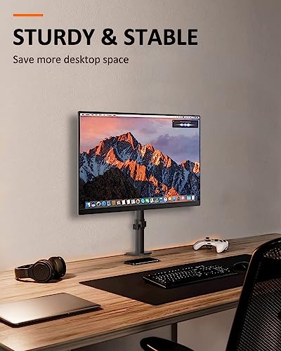 Suptek Single Monitor Mount, Adjustable Monitor Arm Desk Mount Stand for 1 / One Screen up to 32 inch Screen(MD9401) - size: Single Monitor Mount, style: Desk clamp