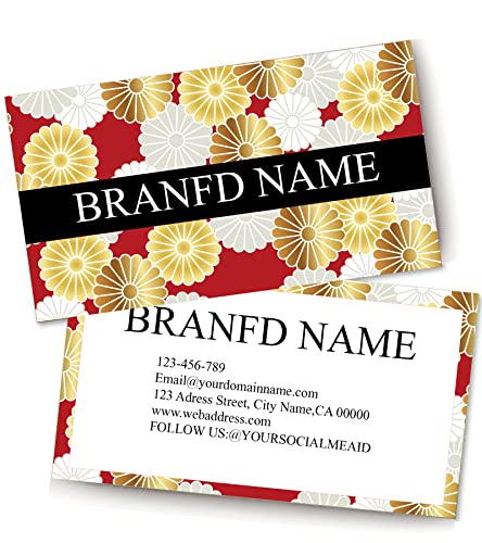 Personalized Business Cards with Design, Custom Business Cards with Your Logo Picture Text -Thick Waterproof Paper Front and Back Sides Printed for Business-200pcs - 3.5" x 2"