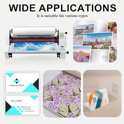 18inch Laminator Machine(V480), 110V Cold Hot Roller Laminating Machine, Single Dual Sided Thermal Laminating Machine for Home Office School Commercial
