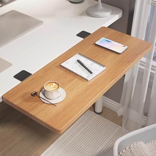 Desk Extender Tray, Clamp-on Kitchen Table Extender Extension Baffle, Ergonomic Desk Extender, Computer Armrest Table Stand, Countertop Gap Rack Suitable for Home Office Desktop Extension - color: Golden Oak, size: L19.7*W7.9in