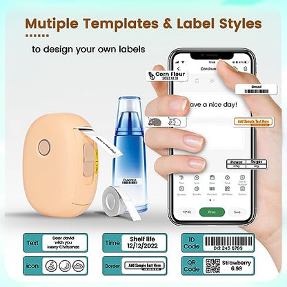 OBZ Label Maker Mini Machine,Portable Bluetooth Wireless Thermal Printer
