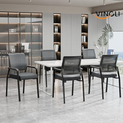 VINGLI Oversize 350 lbs Stackable Waiting Room & Conference Room Chairs; Ergonomic Design for Office Guest Lobby Reception Areas