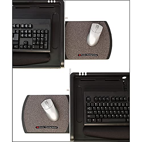 3M Adjustable Under-Desk Keyboard Drawer, Three Height Settings, Wide Tray with Gel Wrist Rest Accomodates Most Keyboards, Slide Out Mouse Platform with Precise Mouse Pad, Black (KD45), 4" x 60 ft