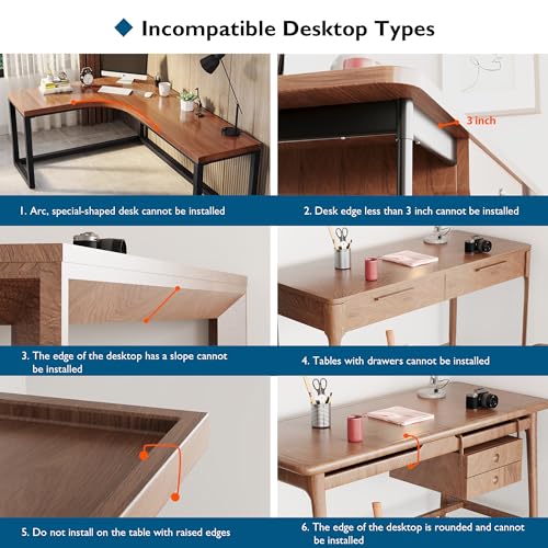 BONTEC Adjustable Arm Rest for Desk, 360° Rotating & Extendable, Aluminum