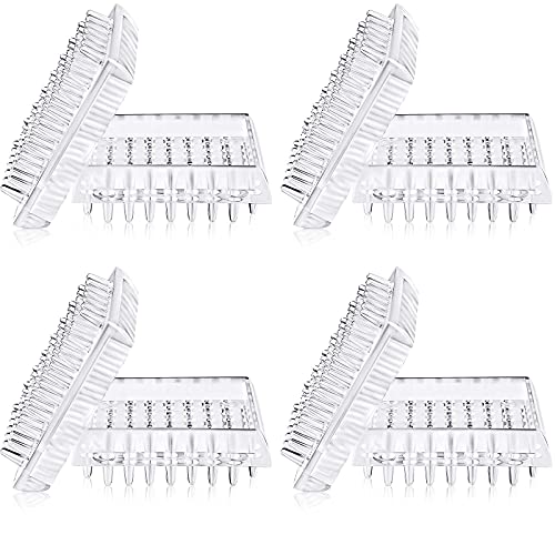 Jetec 8 Pcs Carpet Protectors Furniture Leg Spiked Caster Cups, Square - style: Square