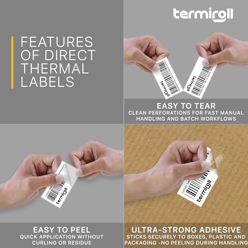 2x1 Thermal Labels – 10,000 Barcode & Address Labels/10 Rolls for Shipping, SKU & Inventory Stickers, Compatible with Rollo, Zebra, Munbyn, iDPRT & Direct Thermal Printers - size: 2x1 - 10 Rolls | 10000 Labels