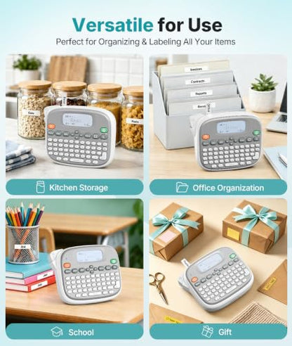 Rongta TM95 Label Maker Machine, QWERTY Keyboard, 12mm Portable Labeler