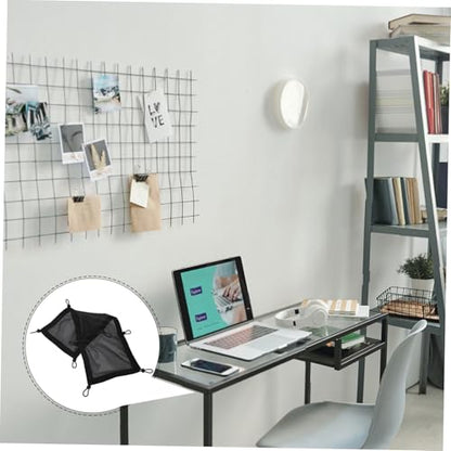 VILLCASE 1set Desk Wire Management Net Bag Table Bottom Socket Storage Mesh Cable Organizer for Under Desk