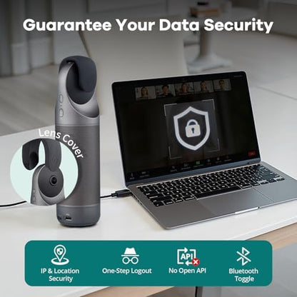 KanDao Meeting Pro 360-degree Video Conference Camera with Microphones and Speakers, AI Tracking, Smart Zooming, Automatic Focus, 4-in-one Standalone Meeting Room Camera System, Wi-fi/HDMI/USB - color: Black
