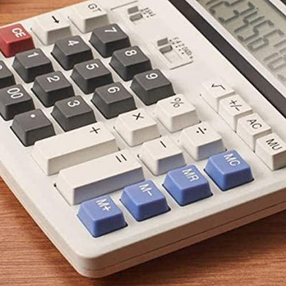 12-Digit Battery Dual Powered Handheld Electronic Business Mini Solar Basic Desktop Financial Scientific Office Calculator, Simple Desk Calculators with Large LCD Display