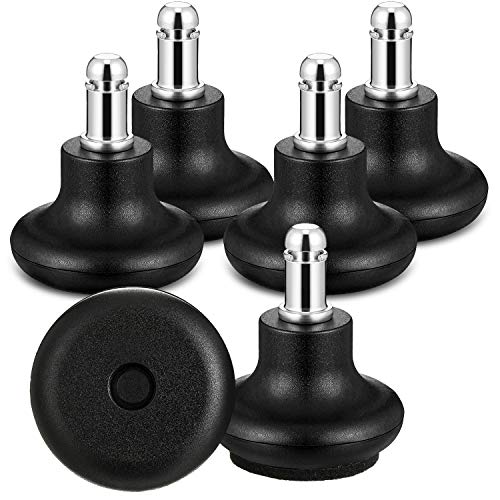 Outus 5 Pieces Bell Glides Replacement Office Chair Wheels Stopper Office Chair Swivel Caster Wheels Stool Bell Glides with Separate Self Adhesive Pads (Low Profile)
