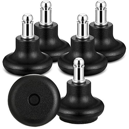 Outus 5 Pieces Bell Glides Replacement Office Chair Wheels Stopper Office Chair Swivel Caster Wheels Stool Bell Glides with Separate Self Adhesive Pads (Low Profile)