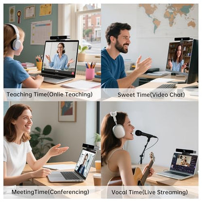 Horion 4K Conference Camera with Microphone, Auto Framing Camera for PC, 10X EPTZ Zoom, Plug & Play USB 3.0,Video with Dual AI Noise-Canceling Mic, for Video Conference, Streaming, PC/Mac/Linux, HC-5M