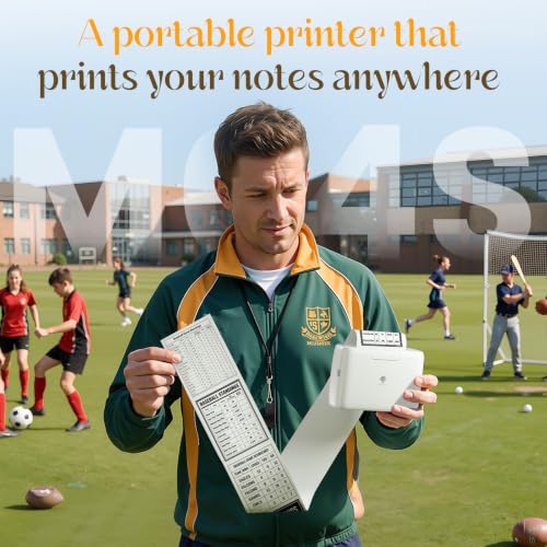 Phomemo M04S 300DPI Portable Thermal Printer, Support 2/3/4 inch Printing - color: White