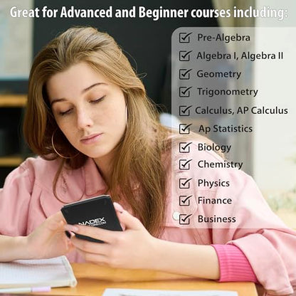 Scientific Calculator with Graphing, Includes Carrying Case, for College and High School Students, Calculus, Algebra, Geometry, Trigonometry, Statistics, Physics, Chemistry, Pink - color: Pink