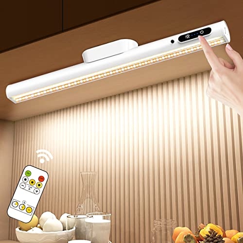 Hapfish Battery Powered Operated Wall Strip Lights, Magnetic LED Light Bar - color: White, size: Without Motion Sensor