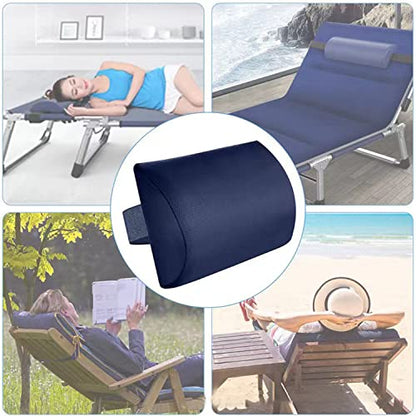 Zero Gravity Chair Set of 2 Replacement Pillow Headrest with Elastic Band, Universal Soft Removable Padded Cushion Head Pillow for Zero Gravity Lounge Chair, Folding Patio Lawn Recliner Chairs, Blue - color: Blue, size: 2 Pack