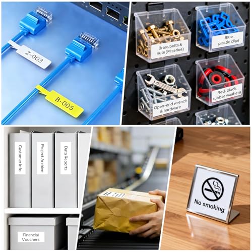 Makeid D50 Industrial Label Maker, 2 Inch Desktop Printer with Auto Cutter