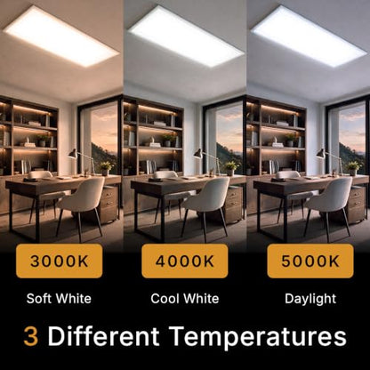 UltraLux 2x4 Surface Mount Slim LED Panel Dimmable 3CCT Matte White 1Pk - color: Matte White, size: 2X4 (1 Pack)