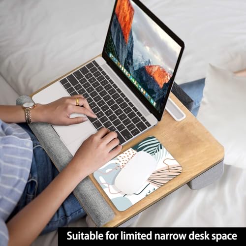 Audimi Small Mouse Pad 6 x 8 Inch, Mini Mouse Pad Thick for Laptop Wireless Mouse Home Office Travel, Portable, Washable (Modern Abstract Leaves) - color: Modern Abstract Leaves