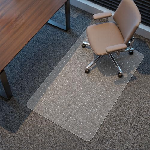 Kuyal Office Chair Mat for Carpet,32x49 Clear Heavy Duty Computer Chair Mat | Under Desk Protector Carpeted Floors Mat, Easy Chair Movement,Ship Flat - size: 32" X 49"
