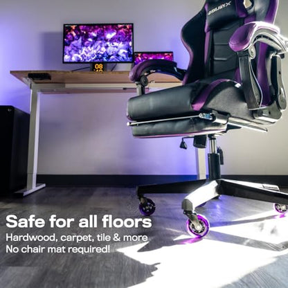 The Office Oasis Original Office Chair Wheels (As Seen On PBS), Purple - color: Purple