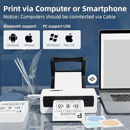 Jiose Shipping Label Printer - 4x6 Thermal Printer for Small Business | Compatible with MacOS Windows