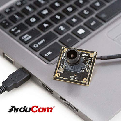 Arducam 1080P Low Light WDR USB Camera Module for Computer, 2MP 1/2.8” CMOS IMX291 100 Degree Wide Angle Mini UVC Webcam Board with Microphone, 3.3ft/1m Cable for Windows Linux Mac OS - size: 100°(D), Low Light