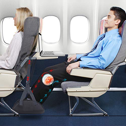 Upgraded Airplane Foot Rest (Premium Memory Foam) - Thickened Super-Size Airplane Foot Hammock to Relax Your Feet - Perfect Airplane Travel Essentials for Long Flight Plane (Extra Large)