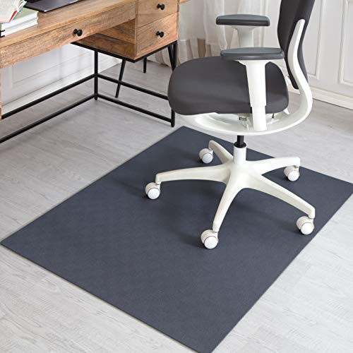Anji Mountain Rug'd Office Chair Mat for Carpet & Hardwood Floor - Jacquard Woven, Anti-Slip Backing, Low Pile, Floor Protector Desk Chair Mat, Office Rugs for Rolling Chairs (Beluga - 36" x 48") - color: Beluga, size: 36" x 48"