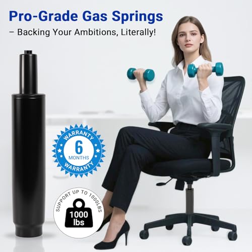 10-14 Inches Office Chair Cylinder Replacement, TOP-Activated - color: Matte Black, size: 3.9‘’ Height Range