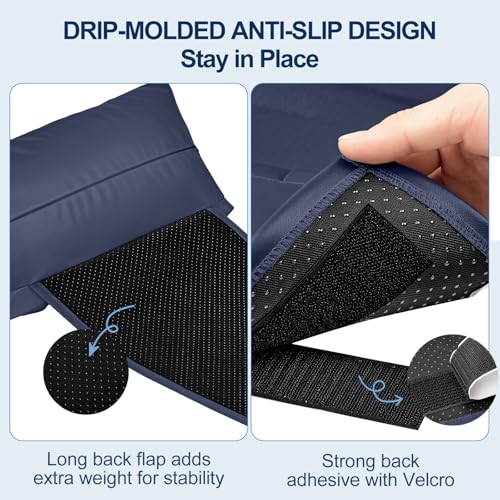 Recliner Pillow, Adjustable Neck & Head Support Pillow - color: Navy