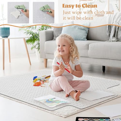 KMAT Office Chair Mat for Carpet, Computer Desk Mat,Clear Desk Chair Mat for Home Office Rolling Chair,Heavy Duty Floor Protector-Easy to Clean,Anti-Slip-36 x48 with Lip - size: 36"x48", style: Carpet Mat With Lip