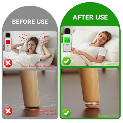 Nail on Felt Pads | Felt 24Pack | Wooden Chair Specific, Premium Floor Protectors | Nail On Chair Leg Pads, Nail in Furniture Pads for Furniture Legs |Protect Floors Anti-Scratch Reduce Noise - size: Brown--Felt Pads