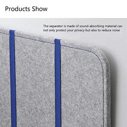 Acoustic Desk Divider, Fold-Up- Portable Barrier -Privacy Panel-Reduce Noise and Visual Distractions,Shields for Student Desks-Excellent for Offices and Schools,(Gray, 47" W x 15" H)