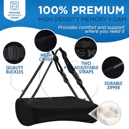 Niceeday Lumbar Support Pillow for Office Chair Car, Gaming Chair Lower Back Pain Relief Memory Foam Cushion with 3D Mesh Cover Ergonomic Orthopedic Back Rest Lower Back Support - size: Lower Back-13'*13'*5'