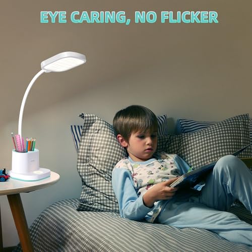 LED Desk Lamp for Dorm Home Office Bedroom, Dimmable Reading Light - color: Green