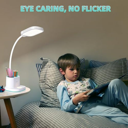 LED Desk Lamp for Dorm Home Office Bedroom, Dimmable Reading Light - color: Green