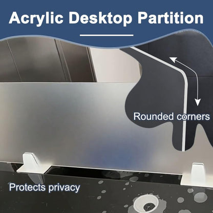 Acrylic Desk Privacy Divider, Freestanding Table Partition Panel, Portable Board with Clamps for Offices Library(11.8x23.6in) - size: 11.8x23.6in