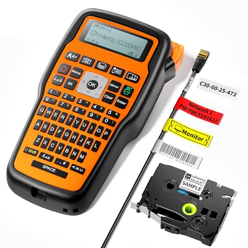 Label Maker Machine with-Tape, Heat Shrink Label Maker Waterproof-Labels