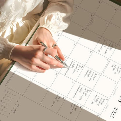 Simplified Desk Calendar 2026 with Desktop Mat, Cabbrix Large Desk Pad Calendar 21" x 16-1/2" Including January 2026 to June 2027, Desk Blotter Calendar for Home School and Office (Mint Green) - color: Mint Green