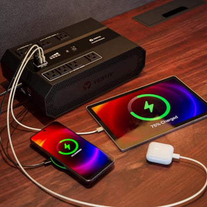 Vertiv Liebert PowerUPS 100 PST6-1100LVMT Battery Backup UPS 1100VA USB-C+A - size: 1100va/670w