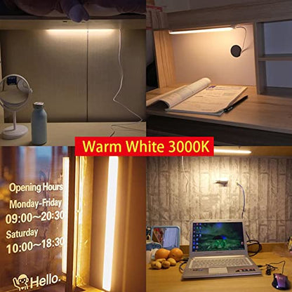 Under Cabinet Led Lighting, 12 Inch Light Strip Bar, Daylight White 6500K USB Led Light, Small Thin Led Under Counter Lighting (Warm White 3000k, 12.6 Inch Opal mask) - color: Warm White 3000k, size: 12.6 Inch Opal mask