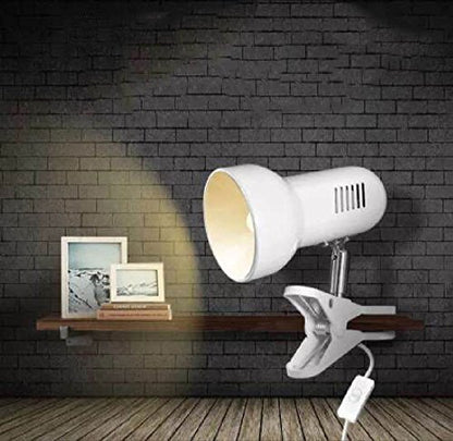 RONG&LAN Clip lamp,360° Rotation Clip on Lamp Portable Book Reading Light,Clamp on Desk/Table/Bunk Bed/Cupboard Home Lighting, (Desk lamp,Seven Colors for Your Choice) (Black) - color: Black