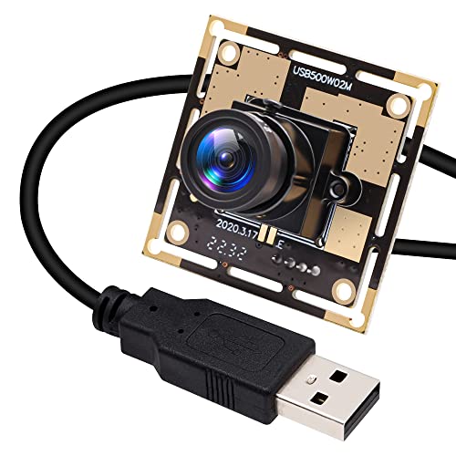 ELP 5mp USB Camera Module for Computer Industrial Machine Vision Webcam | 2.8mm Lens Wide Angle PC Camera for Windows Linux Android, Mac, UVC USB2.0 Lightburn Camera for Laptop, Computer, Jetson Nano - color: 2.8mm Lens, size: USB Camera Module