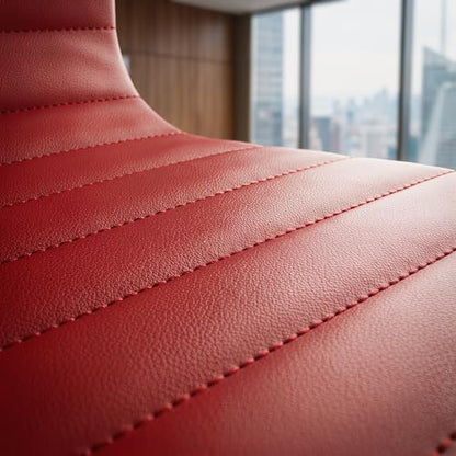 HNY 8-Pack PU Leather Office Guest Chairs - color: Burgundy, size: 8 PCS