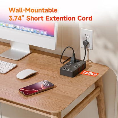 14-in-1 Short Extension Cord Non-Surge Protector for CruiseShip