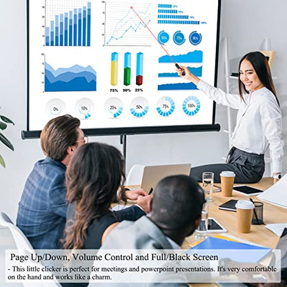 Presentation Pointer Presenter Slide Advancer: Wireless PowerPoint Remote Clicker with USB | 100Ft Control Long Range | Universal Compatibility | Ergonomic Design - 2 Pack - style: USB-2 Pack