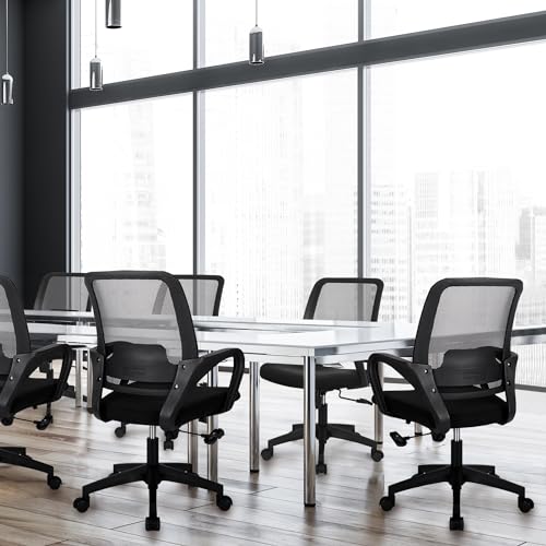 NEO CHAIR Home Office Desk Chair Ergonomic Mesh with Lumbar Support, Black - color: Black